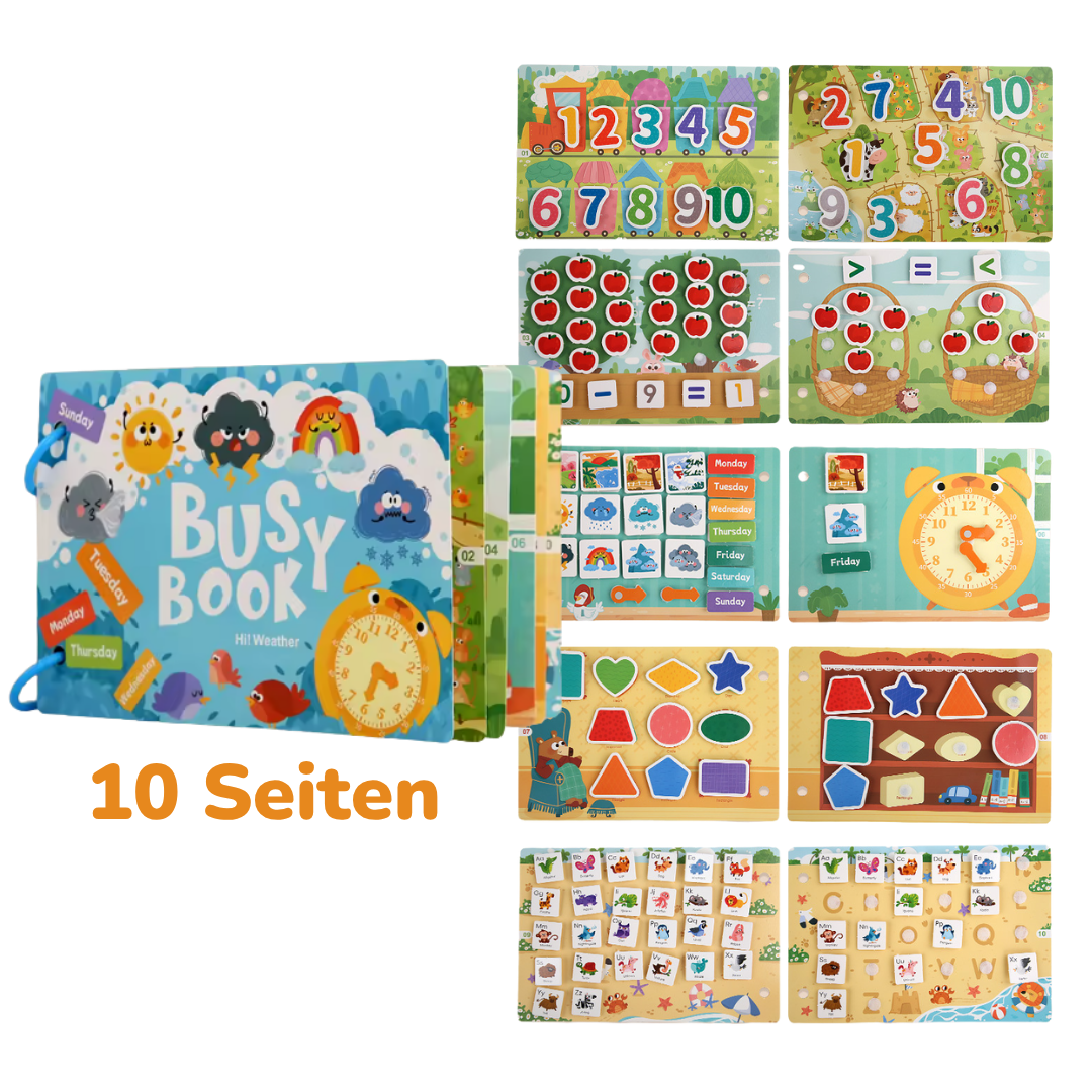 Busy Book – Interaktives Montessori-Buch (Ab 1 Jahr)