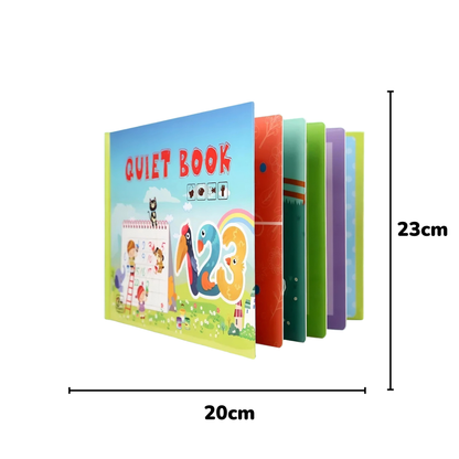 Cahier d'activités – couverture rigide interactive de style Montessori (Livre silencieux)