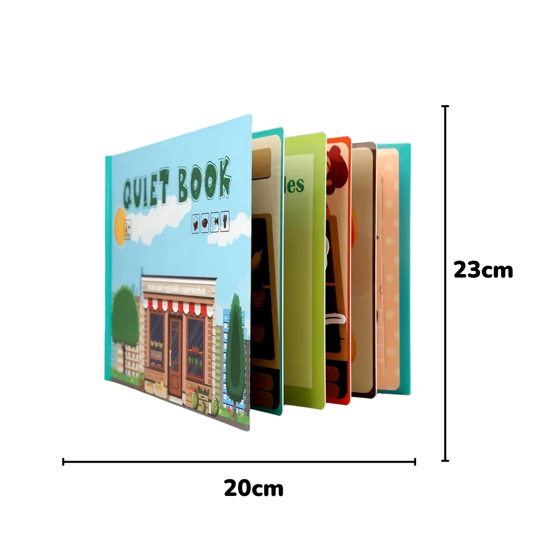 Cahier d'activités – couverture rigide interactive de style Montessori (Livre silencieux)