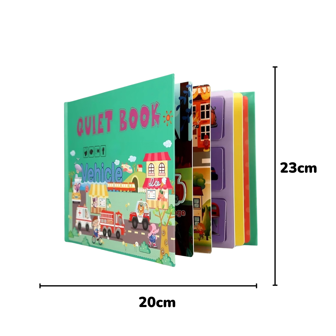 Cahier d'activités – couverture rigide interactive de style Montessori (Livre silencieux)